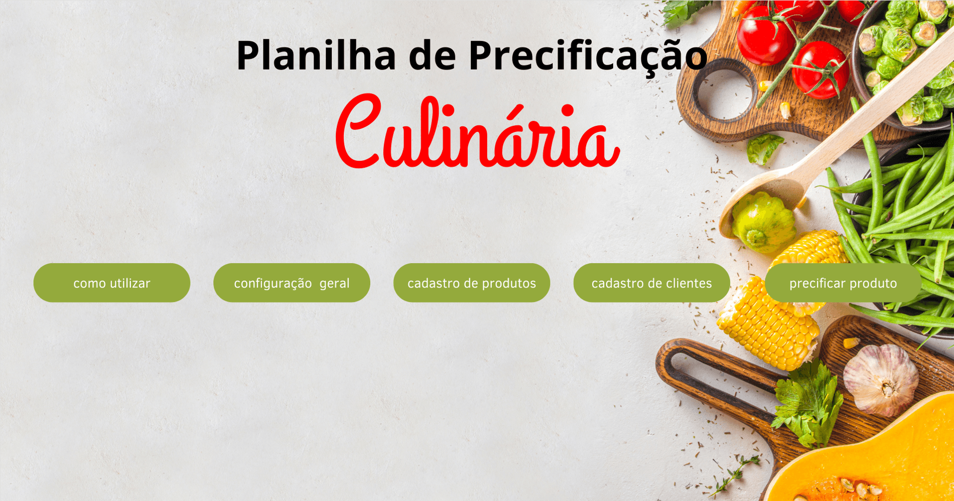 Planilha de Precificação para Culinária 1.0